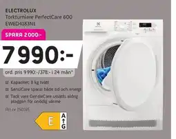 Elon ELECTROLUX Torktumlare PerfectCare 600 EW6D4183N1 erbjuda