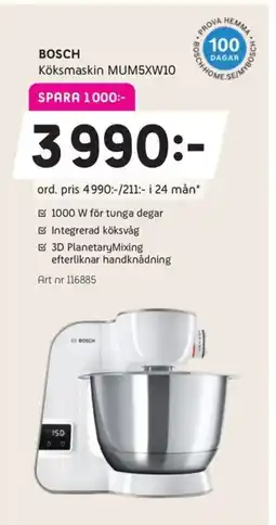 Elon BOSCH Köksmaskin MUM5XW10 erbjuda
