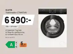 Elon ELVITA Tvättmaskin CTM4714V erbjuda