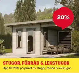 Byggmax Stugor, förråd & lekstugor erbjuda