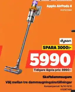 Power Dyson Skaftdammsugare erbjuda