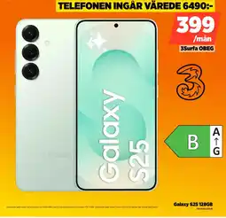 Power SAMSUNG Galaxy S25 128GB erbjuda