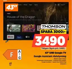 Power THOMSON 43" UHD Google TV erbjuda