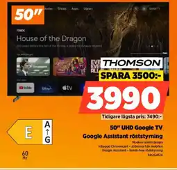Power THOMSON 50" UHD Google TV erbjuda