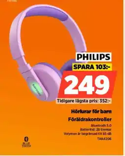 Power PHILIPS Hörlurar för barn erbjuda