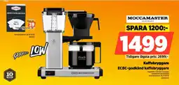 Power MOCCAMASTER Kaffebryggare erbjuda