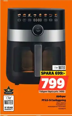 Power Chef Matteo Airfryer erbjuda