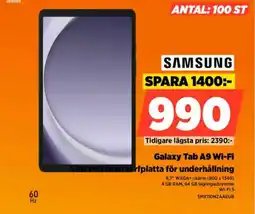 Power SAMSUNG Galaxy Tab A9 Wi-Fi erbjuda