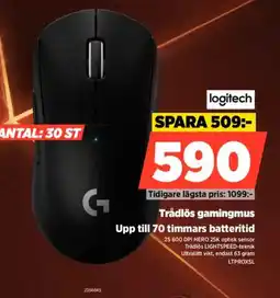 Power Logitech Trådlös gamingmus erbjuda