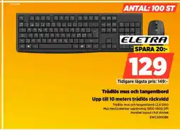 Power ELETRA Trådlös mus och tangentbord erbjuda
