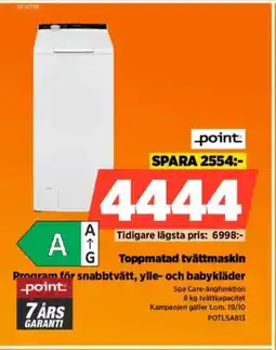 Power Point Toppmatad tvättmaskin erbjuda