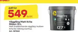 Byggmax Väggfärg Matt Krita Midun 10 L, SEK 549 erbjuda