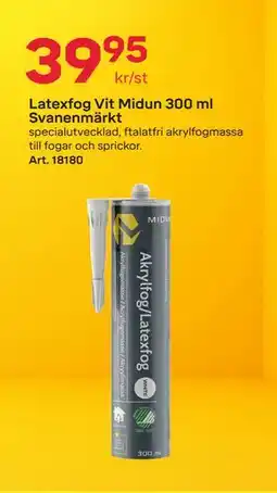 Byggmax Latexfog Vit Midun 300 ml Svanenmärkt, SEK 39.95 erbjuda