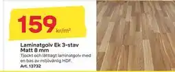 Byggmax Laminatgolv Ek 3 stav Matt 8 mm, SEK 159 erbjuda