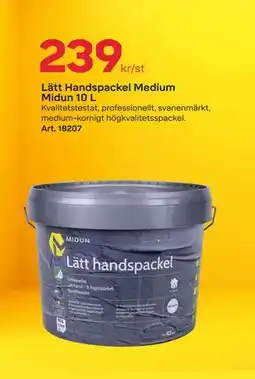Byggmax Lätt Handspackel Medium Midun 10 L, SEK 239 erbjuda