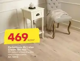 Byggmax Parkettgolv Ek 1 stav Cream 180 mm, SEK 469 erbjuda