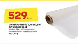 Byggmax Vindskyddsfolie 2,75x12,5m diffusionsöppet, SEK 529 erbjuda