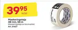 Byggmax Maskeringstejp 48 mm, 50 m, SEK 39.95 erbjuda