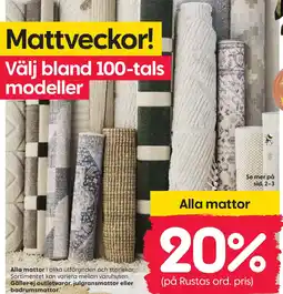 Rusta Alla mattor erbjuda