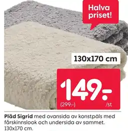 Rusta Pläd Sigrid erbjuda