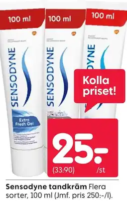 Rusta SENSODYNE tandkräm erbjuda