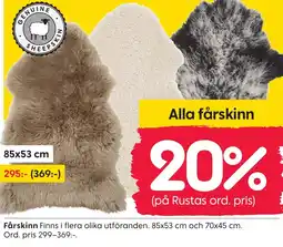 Rusta Alla fårskinn erbjuda