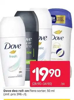 Rusta DOVE deo roll-on erbjuda