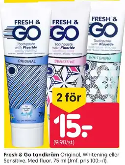 Rusta FRESH & GO tandkräm erbjuda