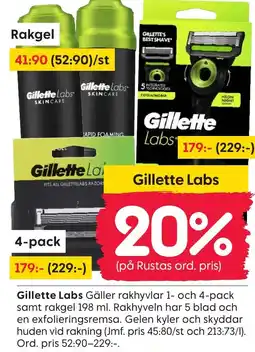 Rusta GILLETTE Labs erbjuda