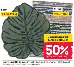 Rusta Badrumsmatta Stripe och Leaf erbjuda