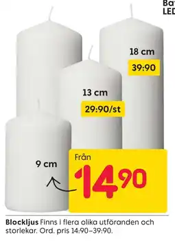 Rusta Blockljus erbjuda