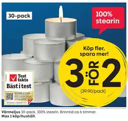 Rusta Värmeljus erbjuda