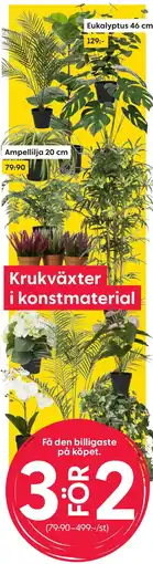Rusta Krukväxter i konstmaterial erbjuda