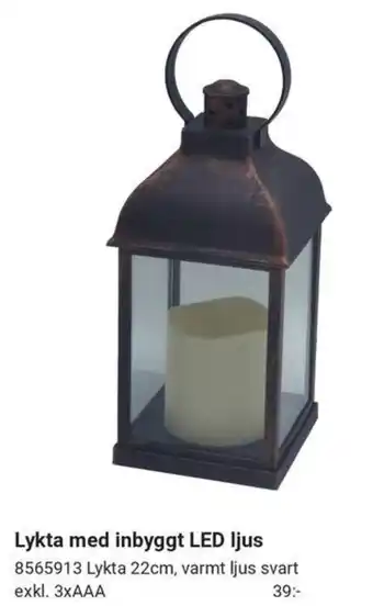 Lykta med inbyggt LED ljus