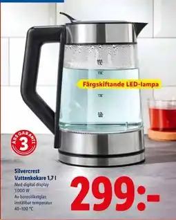 Lidl Silvercrest Vattenkokare 1,7 l, SEK 299 erbjuda