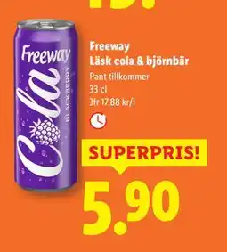 Lidl Freeway Läsk cola & björnbär, SEK 5.9 erbjuda