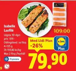 Lidl Isabelle Laxfilé, Pris i appen erbjuda