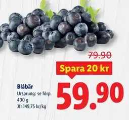 Lidl Blåbär, SEK 59.9 erbjuda