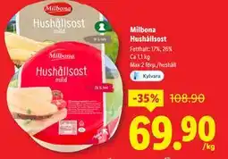 Lidl Milbona Hushållsost, SEK 69.9 erbjuda