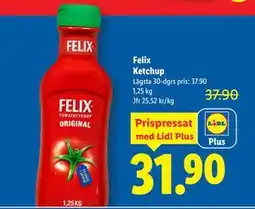 Lidl Felix Ketchup, Pris i appen erbjuda