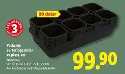 Lidl Parkside Sorteringsskålar av plast, set, SEK 99.9 erbjuda