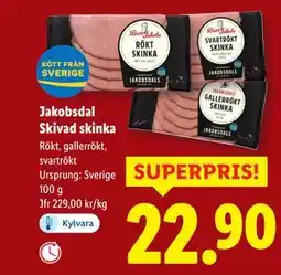 Lidl Jakobsdal Skivad skinka, SEK 22.9 erbjuda