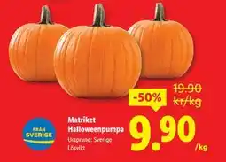 Lidl Matriket Halloweenpumpa, SEK 9.9 erbjuda