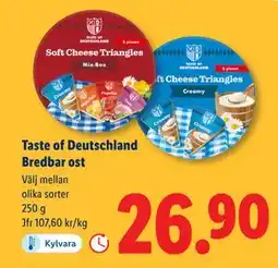 Lidl Taste of Deutschland Bredbar ost, SEK 26.9 erbjuda