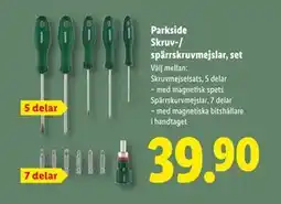 Lidl Parkside Skruv-/ spärrskruvmejslar, set, SEK 39.9 erbjuda