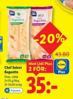 Lidl Chef Select Baguette, Pris i appen erbjuda
