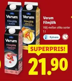 Lidl Verum Filmjölk, SEK 21.9 erbjuda