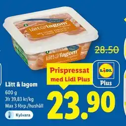 Lidl Lätt & lagom, Pris i appen erbjuda