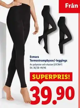 Lidl Esmara Termostrumpbyxor/-leggings, SEK 39.9 erbjuda