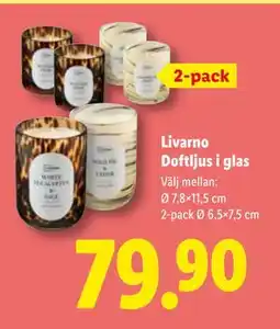 Lidl Livarno Doftljus i glas, SEK 79.9 erbjuda